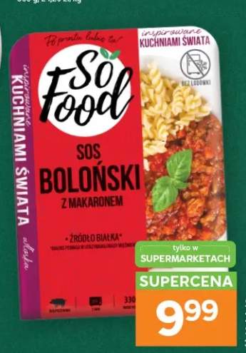 Sos boloński z makaronem So Food