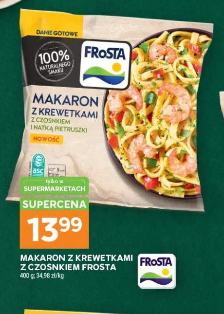 Makaron z krewetkami z czosnkiem Frosta