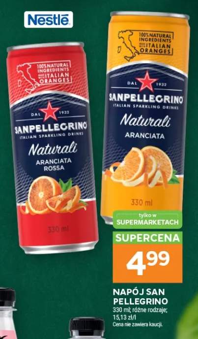 Napój San Pellegrino Naturali Aranciata Rossa +1 wariant