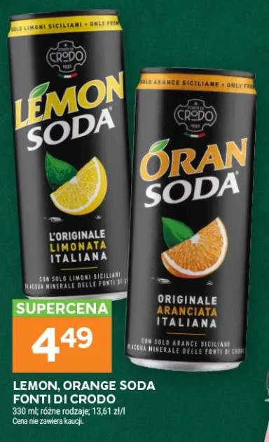 Napój gazowany Lemon Soda Fonti di Crodo +1 wariant