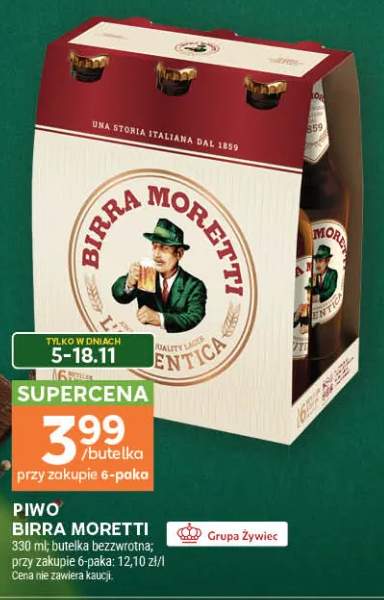 Piwo Birra Moretti