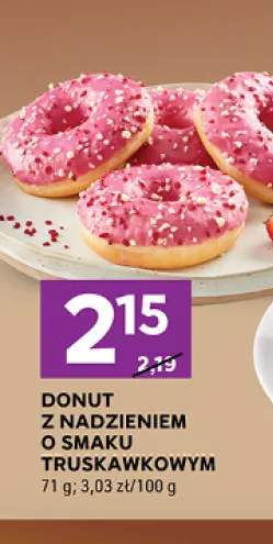 Donut z nadzieniem o smaku truskawkowym